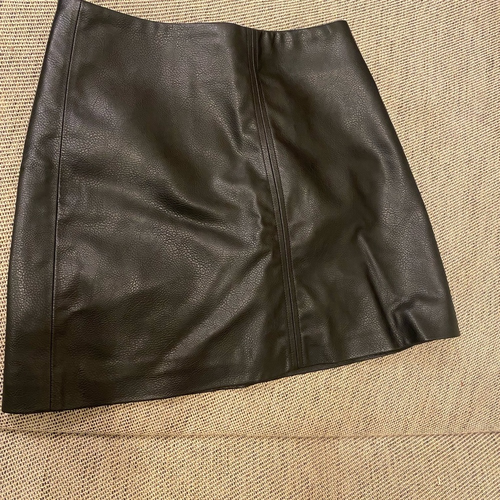 HyM Black Leather Mini Skirt size 4/M